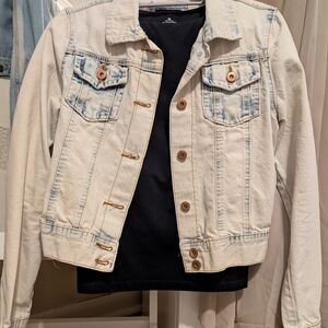 🚛 🧥 Rue21 Acid Wash Denim Trucker Jacket Small (like new) Sustainable